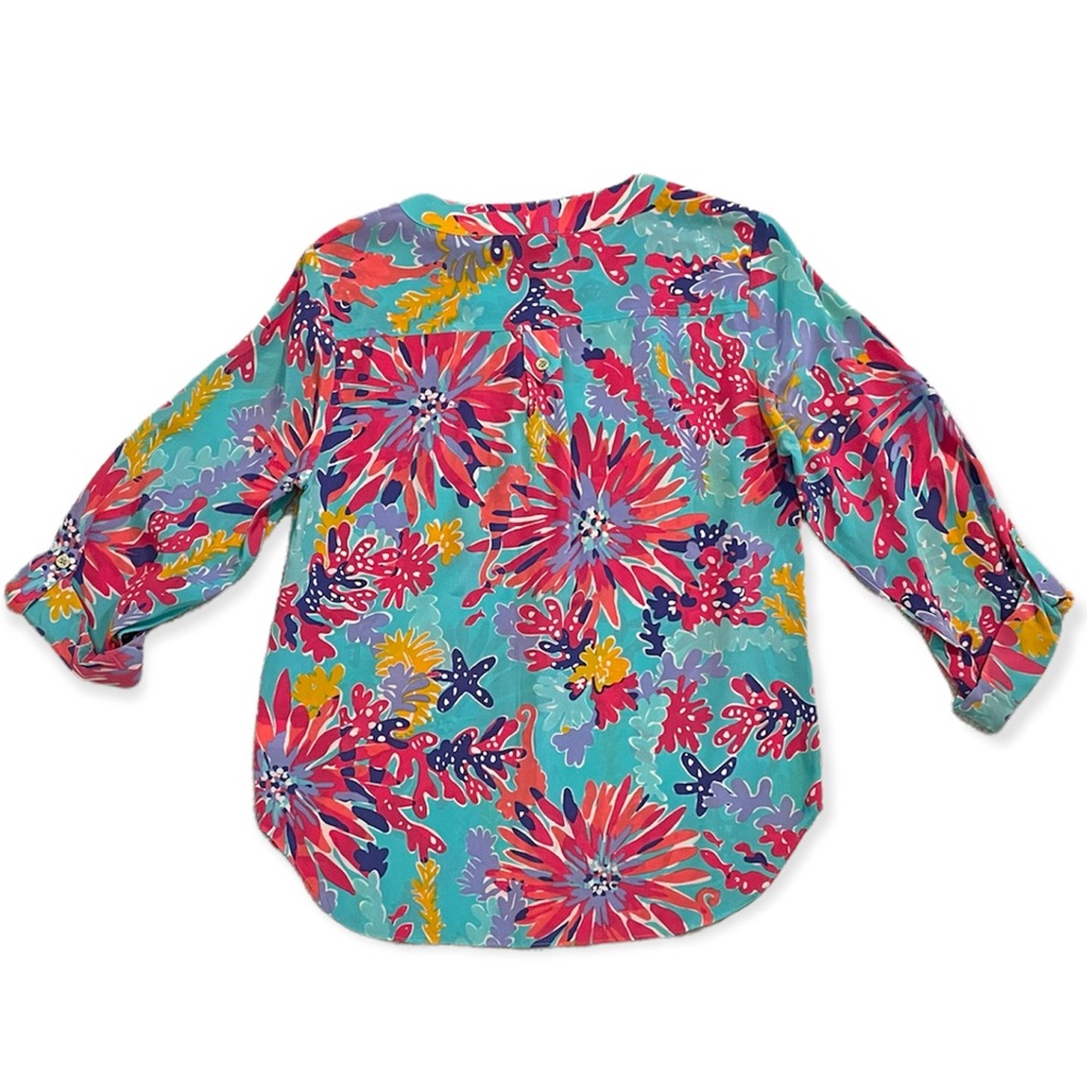 Lilly Pulitzer EUC Delray Silk Blouse - Picture 4 of 12